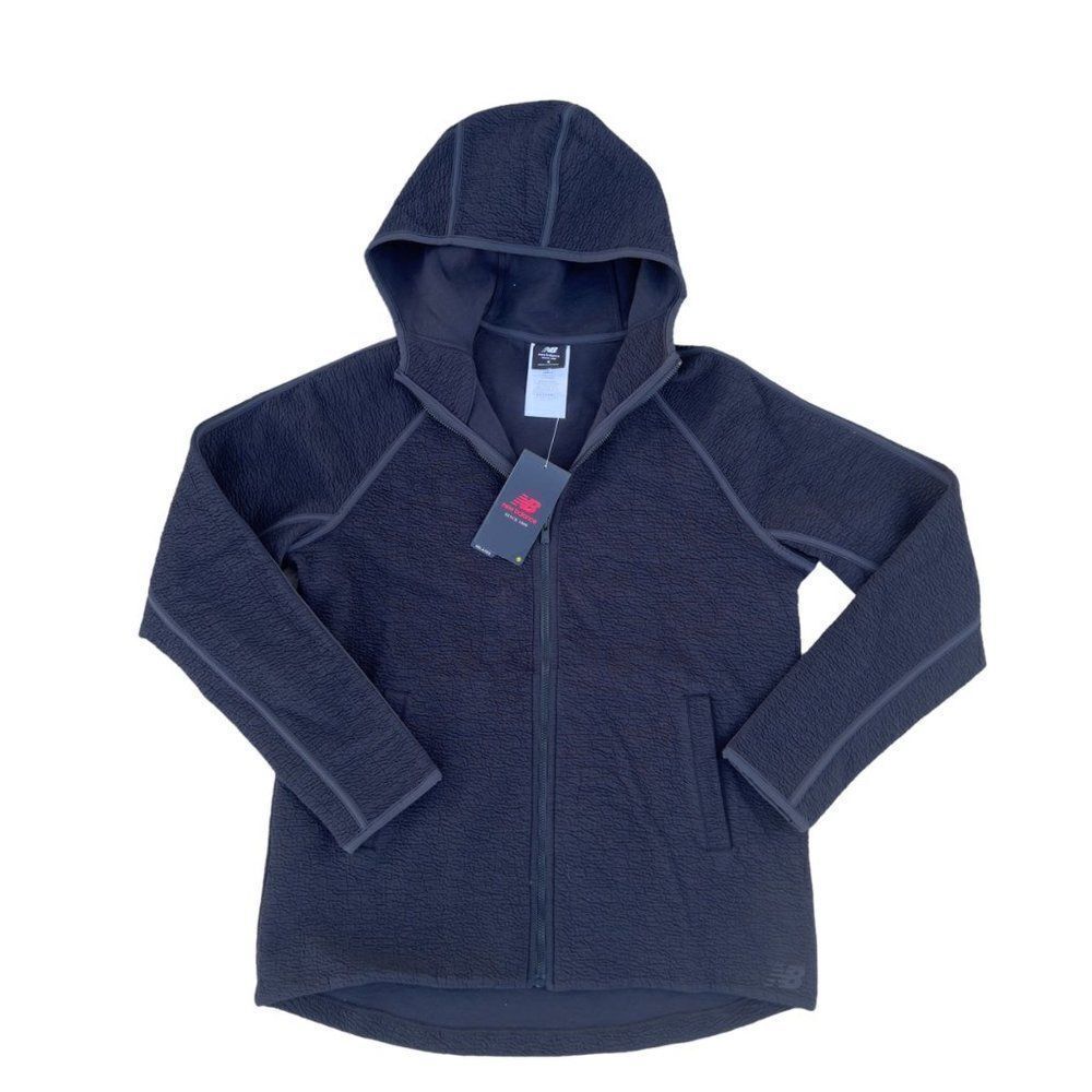 New Balance Transform Relaxed Fit Hooded Zip Jacket Black Women's Small (S)
